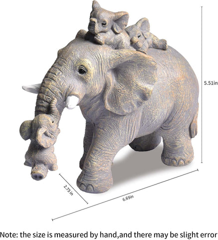 Elephant Gifts for Women, Cute Statue Decor Brings Love, Grayish Yellow Figurines Home Decoration Living Room