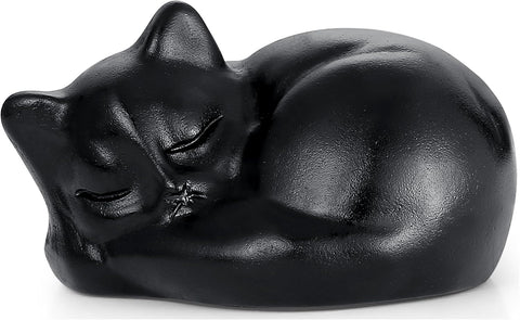 2" Cat Decors Statue Opal Moonstones Crystals Sleeping Cats Gemstone Hand-Carved Cute Animal Statues Figurines Home Office Desk Decor Lucky Energy Reiki Kitten Ornaments Gifts for Women Men