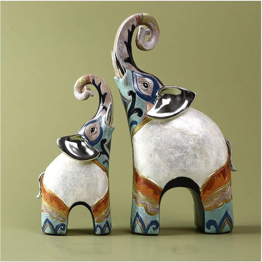 Sculpture Tabletop Elephant Furnishings, Accessories, a Pair of Living Room TV Wine Crafts Porch Jewelry Wedding Gifts Statue of Wealth Statues 1499