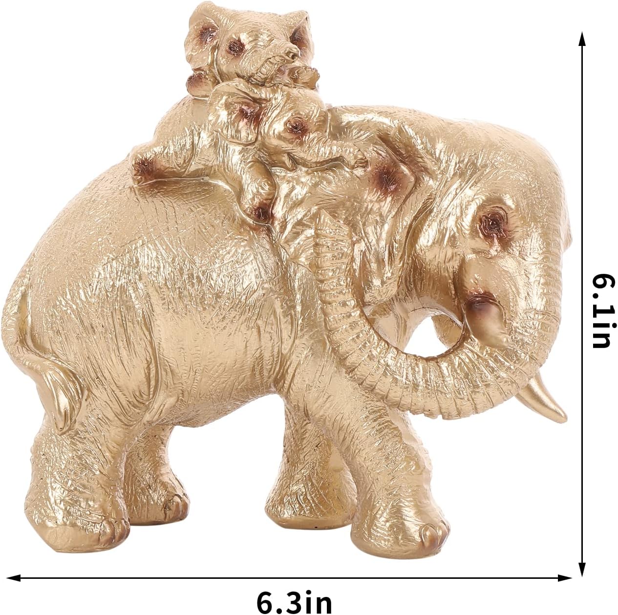 Elephant Gifts for Women,Elefantes Sala De La Suerte Decorativos,Cute Statue Decor Brings Love, Grayish Yellow Figurines Home Decoration Living Room