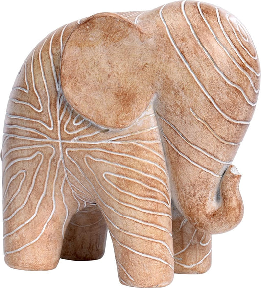 Elephant Statue, African Animal Decor, Wooden Elephant Gift for Women, Boho Decor for Living Room, Shelf, Office 1281