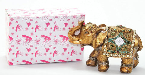 Stunning 6" Elephant Trunk Statue Wealth Lucky Feng Shui Figurine Home Decor Birthday Congratulatory House Warming Gift (G16180) Product Name