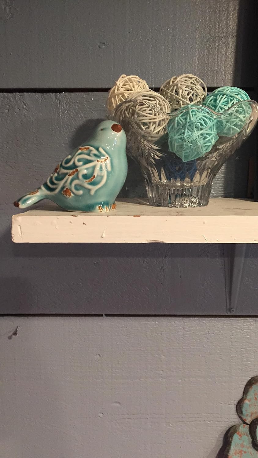 Distressed Finish Ceramic Bird Figurine Home Decor - Assorted Set of 3