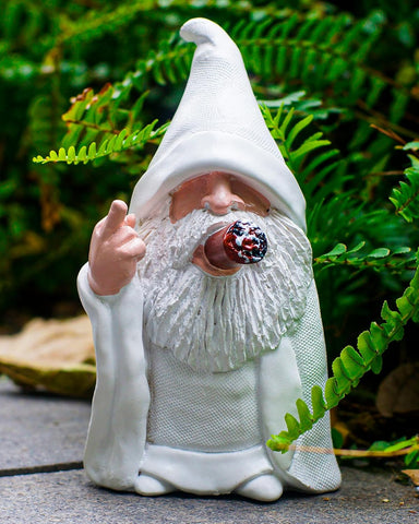 Leverse Middle Finger Statue, 5.9in Naughty Gnomes, Funny Garden Gnomes Smoking Gnomes Decorations for Yard Outdoor Lawn Home Garden Decor Halloween Housewarming Christmas Gnomes Gifts for Man