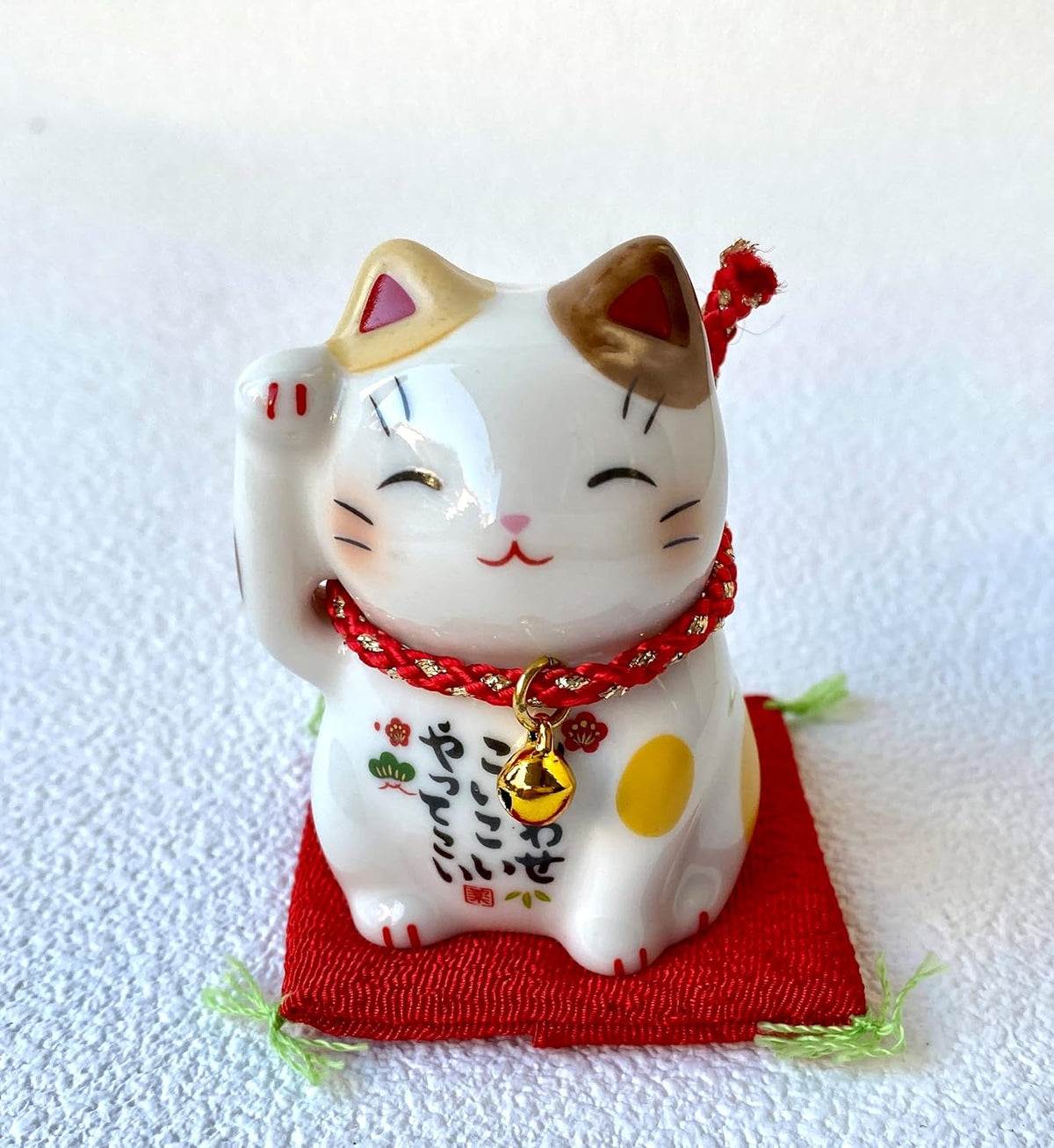 Maneki Neko Japanese Lucky cat Mino Ware Brown Tabby Japan Import