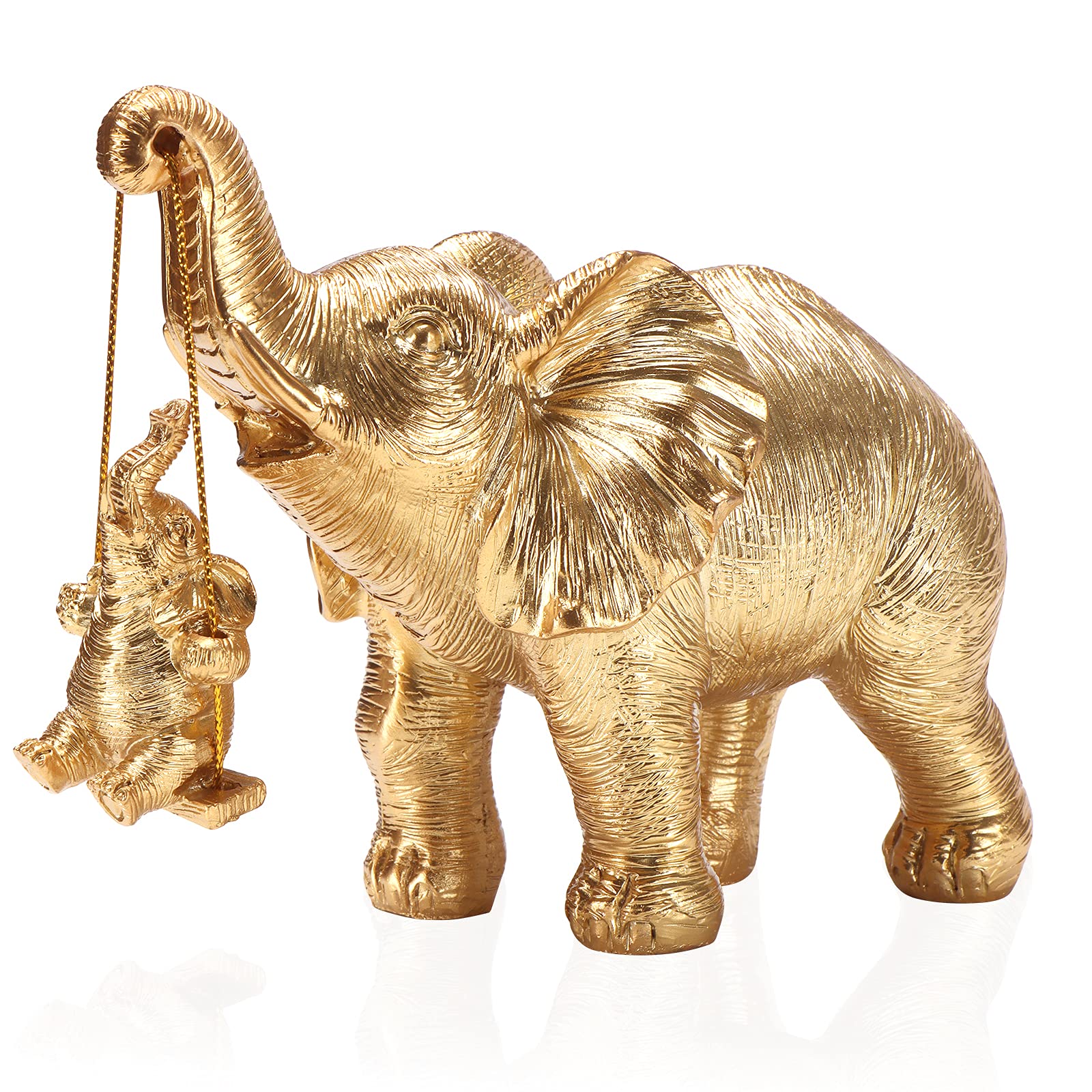 Elephant Statue. Elephant Decor Brings Good Luck, Health, Strength. Elephant Gifts for Women, Mom Gifts. Decorations Applicable Home, Office, Bookshelf TV Stand, Shelf, Living Room - Silver