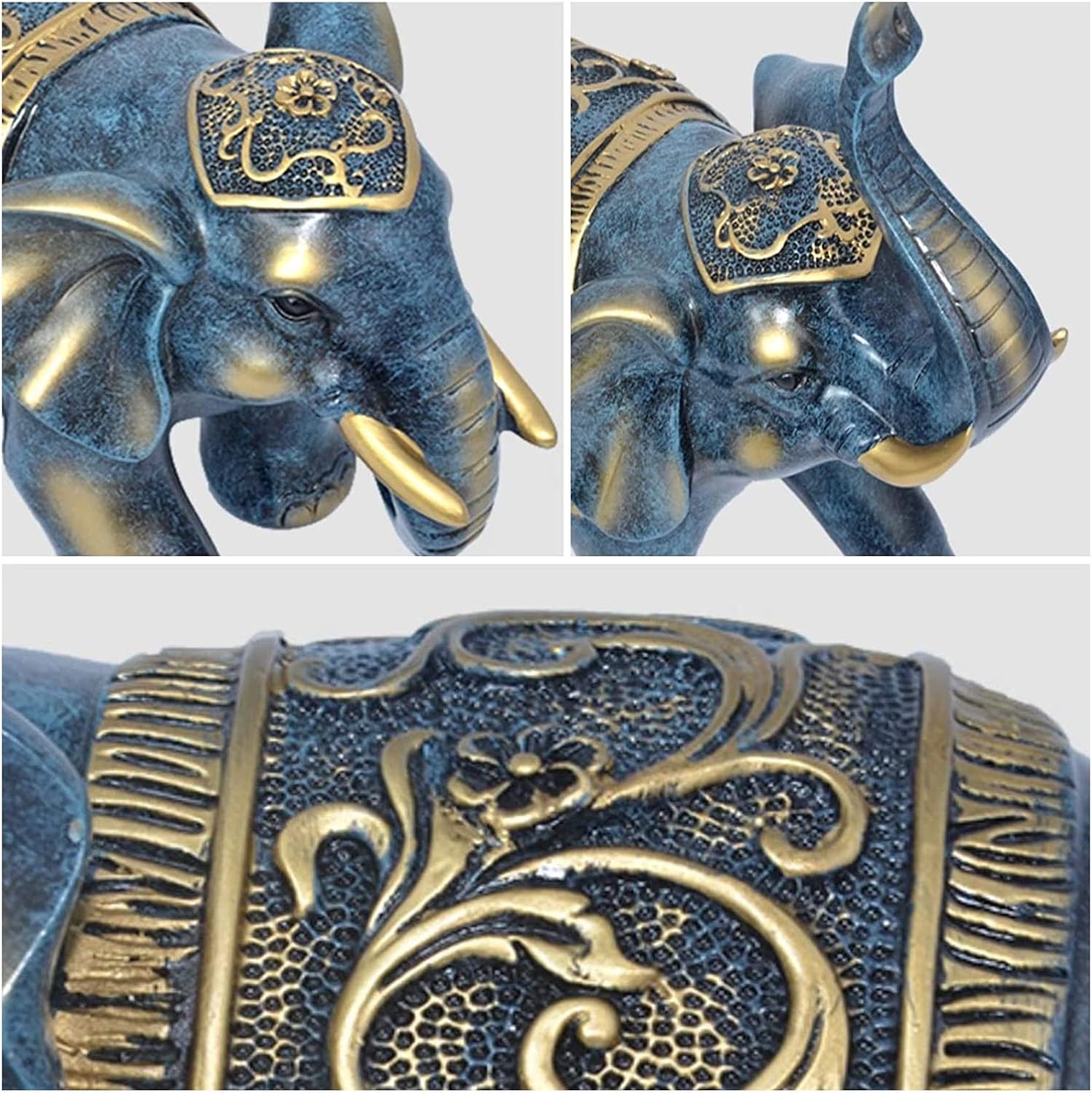 Sculpture Tabletop Elephant Statue Decoration Lucky Elephant Furnishing Living Room Wine Cabinet Entrance Opening Gift Decor Statue