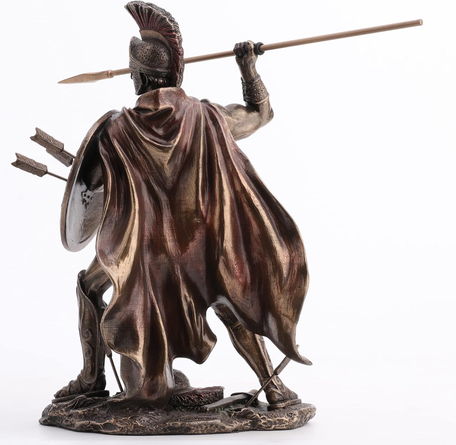 VERONESE DESIGN 8.5" Tall King Leonidas Greek Warrior of Sparta Cold Cast Bronzed Resin Sculpture Statue