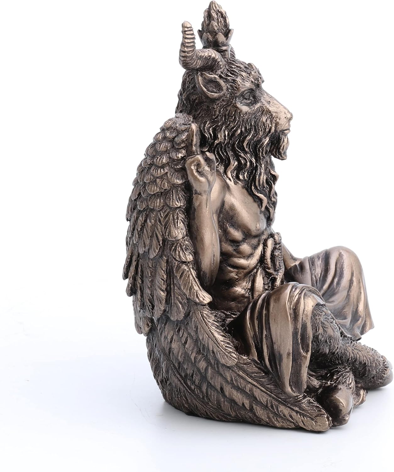 Veronese Design 4 3/4" Statue of Baphomet Sitting Meditation Pose Resin Sculpture Hand Painted Finish