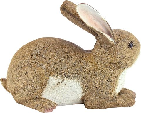 Design Toscano Bashful The Bunny Lying Down Rabbit Outdoor Garden Statue, 5 Inches Wide, 10 Inches Deep, 7 Inches High, Full Color Finish