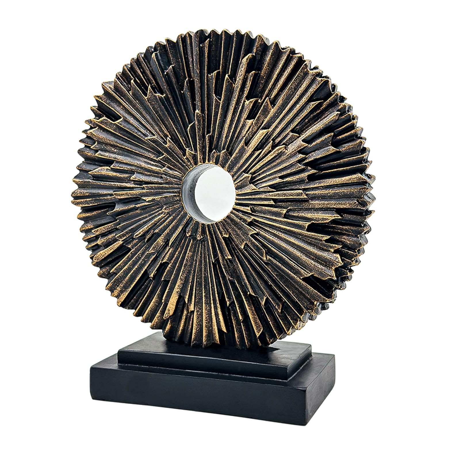 Gold Ocean Wave Statue, Modern Abstract Art, Resin Statue, Office Desk & Shelf Decor Accent for Men