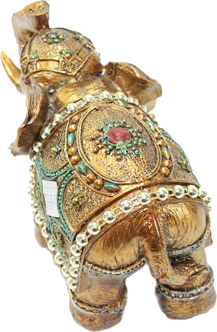 Stunning 6" Elephant Trunk Statue Wealth Lucky Feng Shui Figurine Home Decor Birthday Congratulatory House Warming Gift (G16180) Product Name