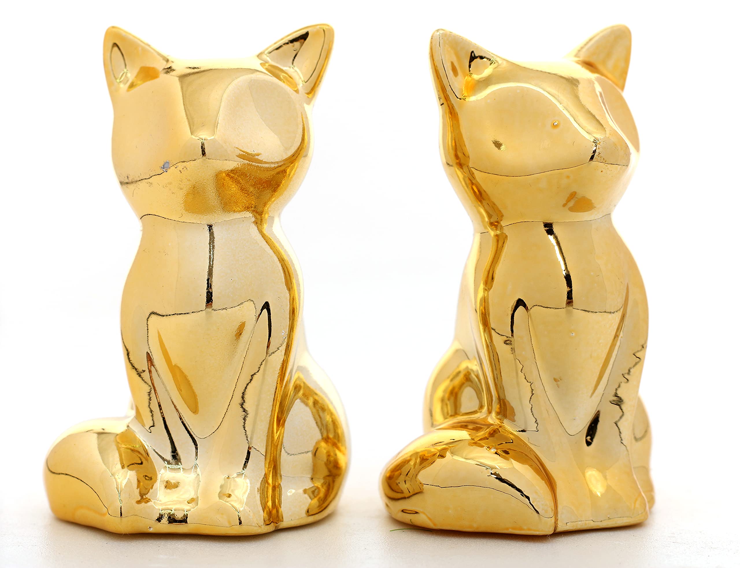 Gold Small Animal Statue Rabbit Statue Decor Modern Style Ceramic Rabbit Figurine Statues for Home Decor Accents Living Room Office Table Bookshelf Desk Bedroom Decorative Objects