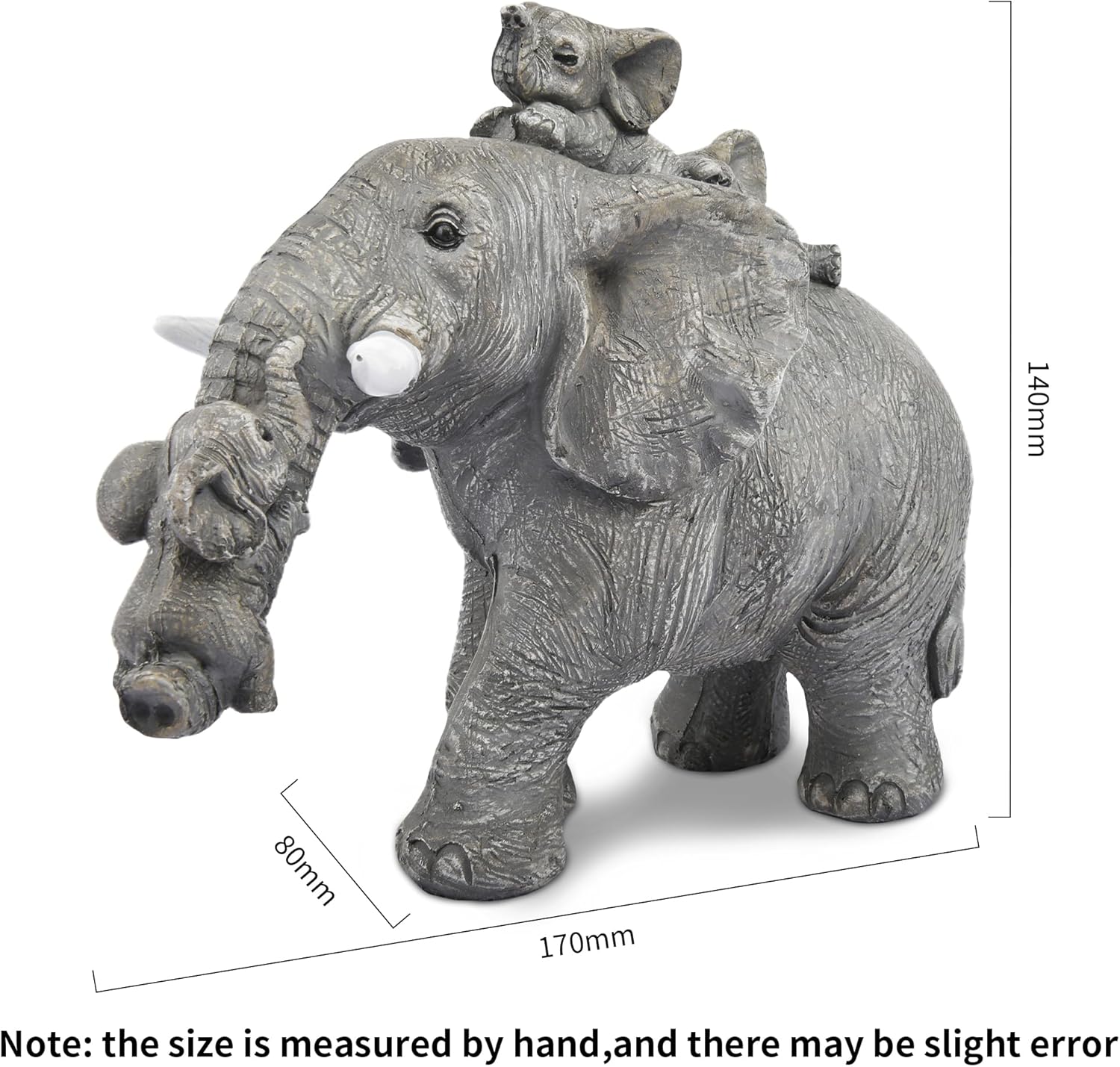 Elephant Gifts for Women, Cute Statue Decor Brings Love, Grayish Yellow Figurines Home Decoration Living Room