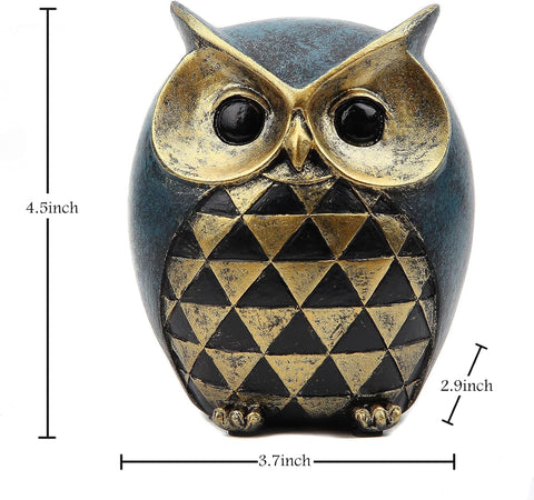 Leekung Owl Statue Home Decor,Owl Figurines for Bookshelf Bedroom Living Room Office TV Stand Decorations,Owl décor Animal Sculptures Gift for Birds Lovers