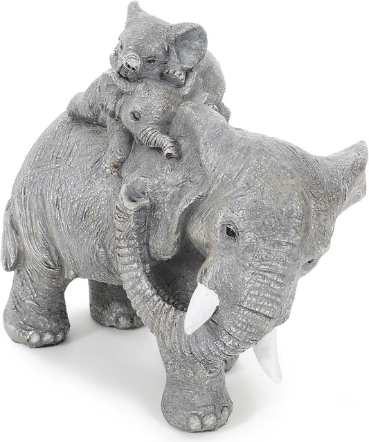 Elephant Gifts for Women,Elefantes Sala De La Suerte Decorativos,Cute Statue Decor Brings Love, Grayish Yellow Figurines Home Decoration Living Room 1256