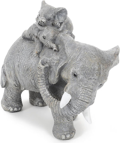 Elephant Gifts for Women,Elefantes Sala De La Suerte Decorativos,Cute Statue Decor Brings Love, Grayish Yellow Figurines Home Decoration Living Room