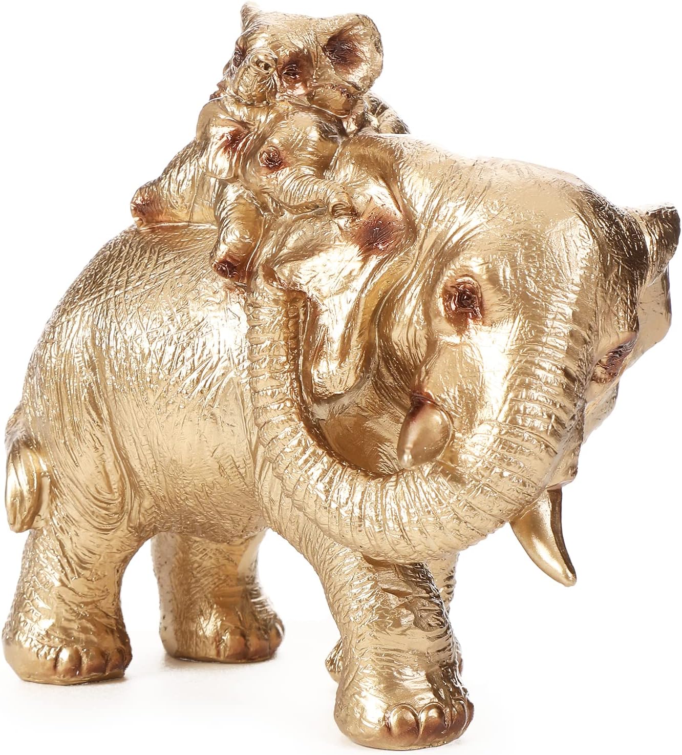 Elephant Gifts for Women,Elefantes Sala De La Suerte Decorativos,Cute Statue Decor Brings Love, Grayish Yellow Figurines Home Decoration Living Room