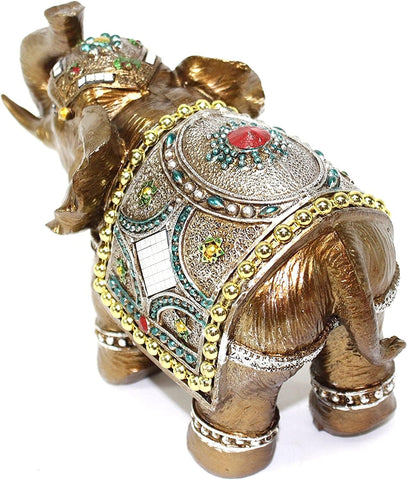 Stunning 6" Elephant Trunk Statue Wealth Lucky Feng Shui Figurine Home Decor Birthday Congratulatory House Warming Gift (G16180) Product Name