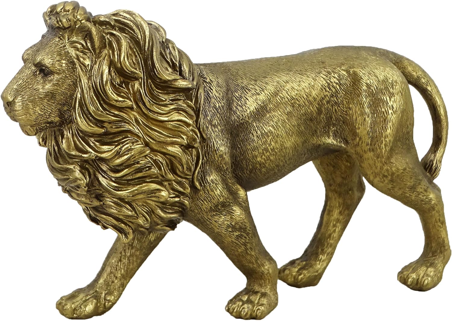 10-inch Antique Realistic Lion Statue Doll Sculpture Collectibles for Lion Lovers Office Home Decor Desk Accessories Decorative Garden Statues Outdoor Decorations