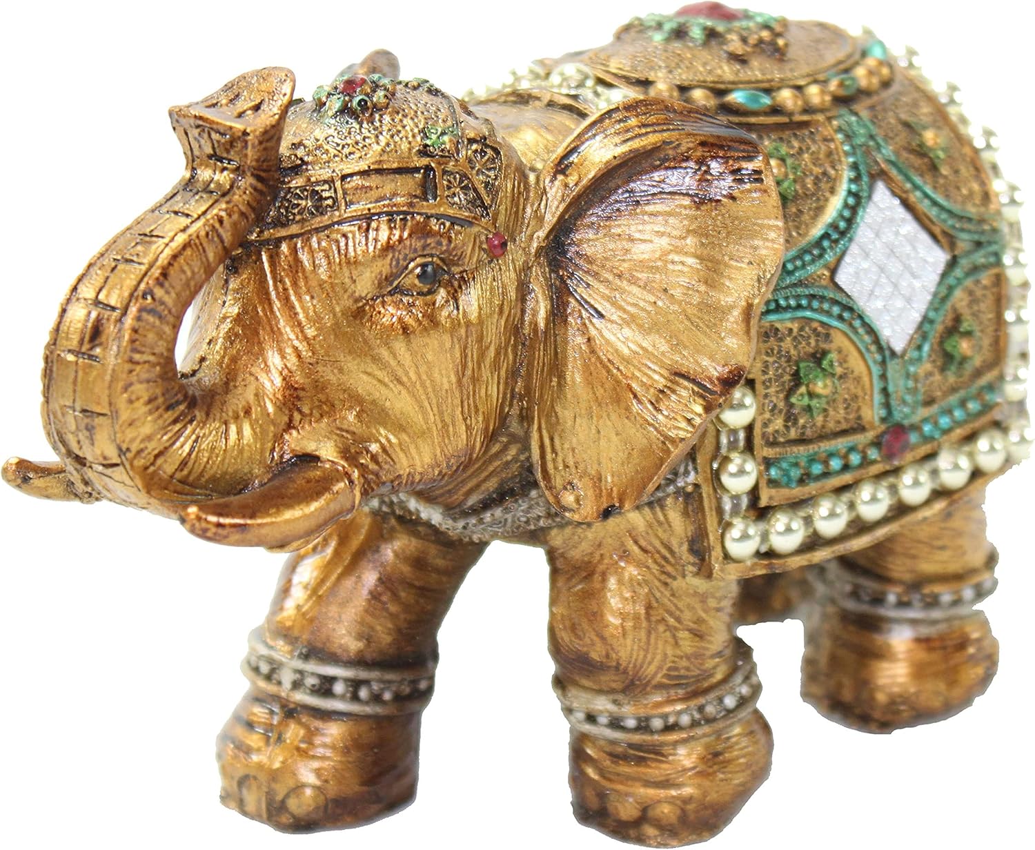 Stunning 6" Elephant Trunk Statue Wealth Lucky Feng Shui Figurine Home Decor Birthday Congratulatory House Warming Gift (G16180) Product Name