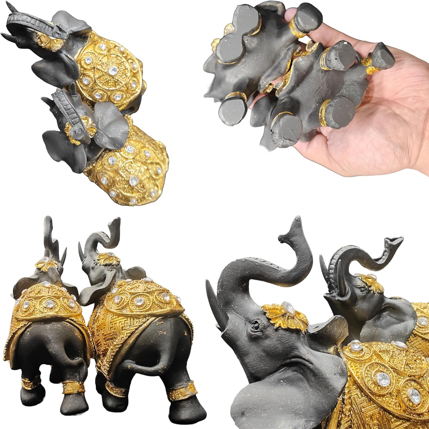 Elephant Statue - Decor, Gifts for Women, Figurines, Black