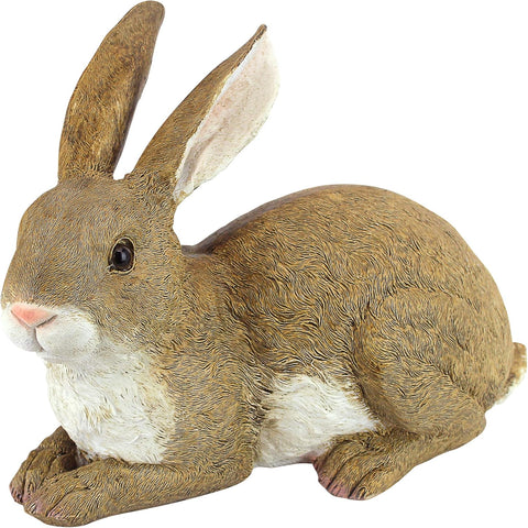 Design Toscano Bashful The Bunny Lying Down Rabbit Outdoor Garden Statue, 5 Inches Wide, 10 Inches Deep, 7 Inches High, Full Color Finish