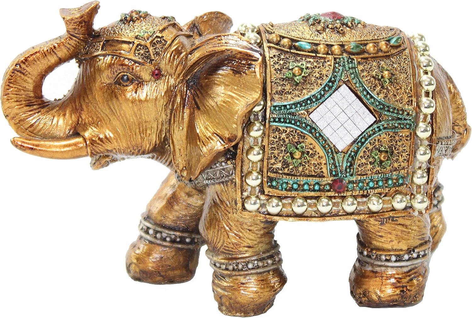 Stunning 6" Elephant Trunk Statue Wealth Lucky Feng Shui Figurine Home Decor Birthday Congratulatory House Warming Gift (G16180) Product Name