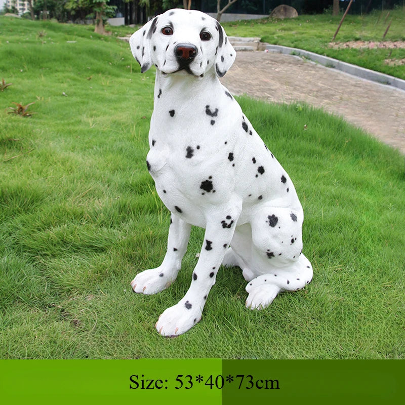 Outdoor Simulation German Wolf Dog Sculpture, Large Model Animal Decoration, Garden Home Living Room Courtyard Decoration